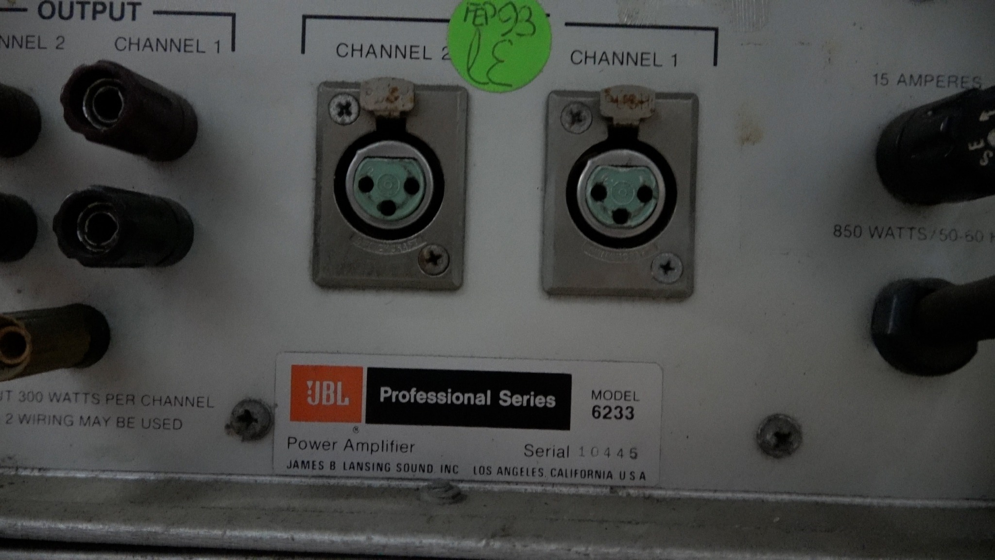 Electro Tec Lab Q Series front panel on JBL 6233